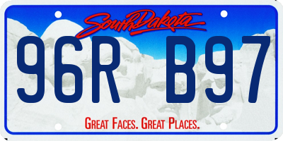 SD license plate 96RB97