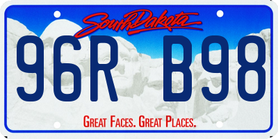 SD license plate 96RB98