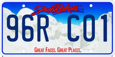 SD license plate 96RC01