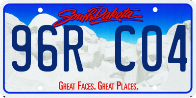 SD license plate 96RC04