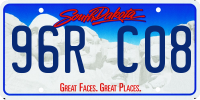 SD license plate 96RC08