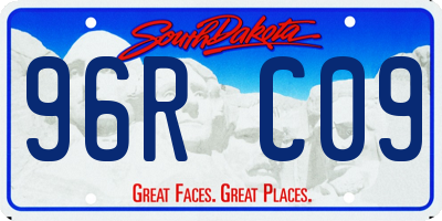 SD license plate 96RC09