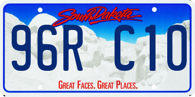 SD license plate 96RC10
