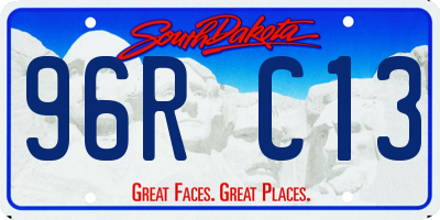 SD license plate 96RC13