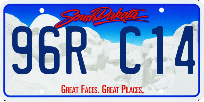 SD license plate 96RC14