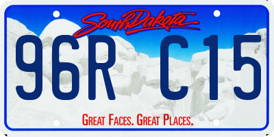 SD license plate 96RC15