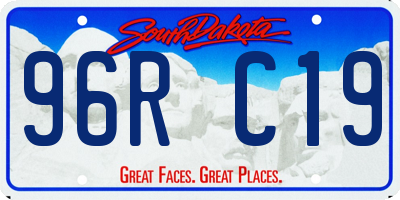 SD license plate 96RC19