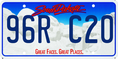SD license plate 96RC20