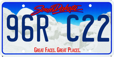 SD license plate 96RC22