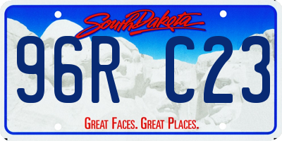 SD license plate 96RC23