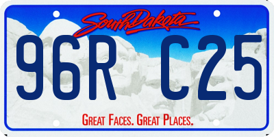SD license plate 96RC25