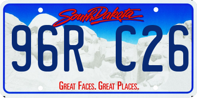SD license plate 96RC26