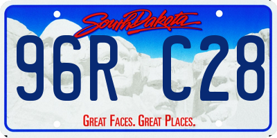 SD license plate 96RC28