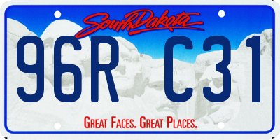 SD license plate 96RC31