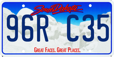 SD license plate 96RC35