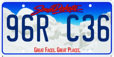 SD license plate 96RC36