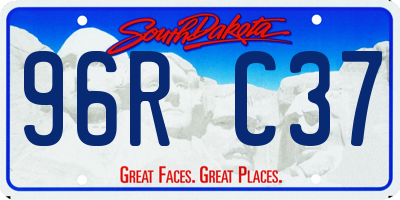 SD license plate 96RC37