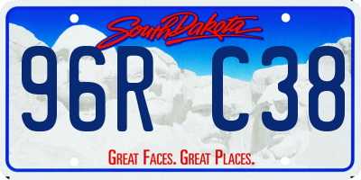 SD license plate 96RC38