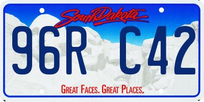 SD license plate 96RC42