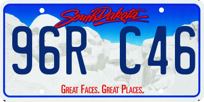 SD license plate 96RC46