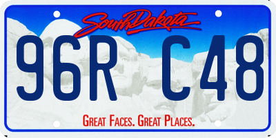 SD license plate 96RC48