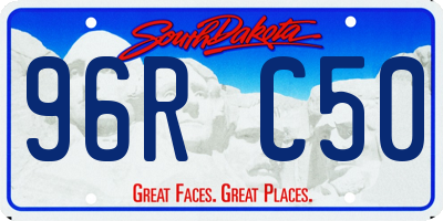SD license plate 96RC50