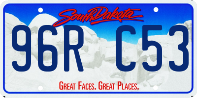 SD license plate 96RC53