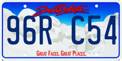 SD license plate 96RC54