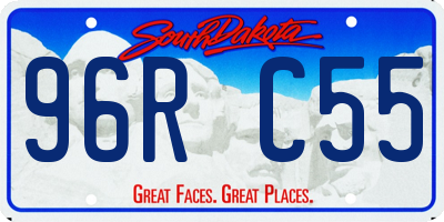 SD license plate 96RC55