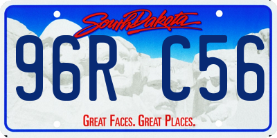 SD license plate 96RC56