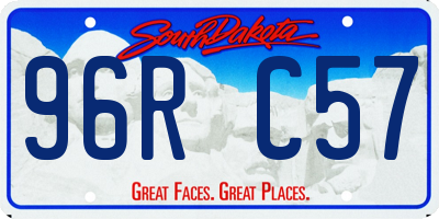 SD license plate 96RC57