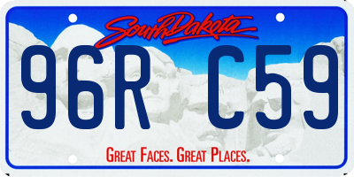 SD license plate 96RC59