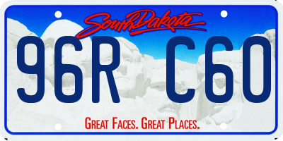 SD license plate 96RC60
