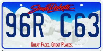 SD license plate 96RC63