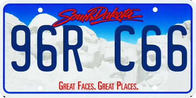 SD license plate 96RC66
