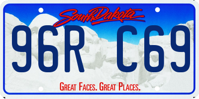 SD license plate 96RC69