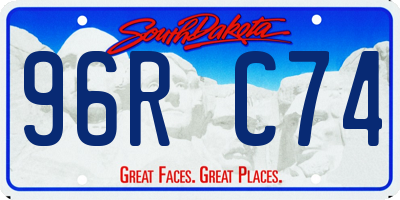 SD license plate 96RC74