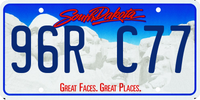 SD license plate 96RC77