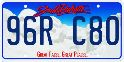 SD license plate 96RC80