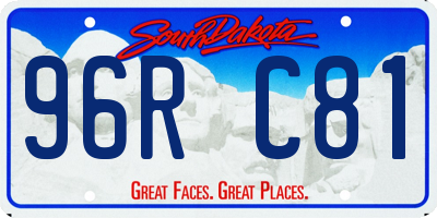 SD license plate 96RC81