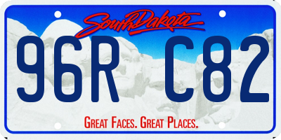 SD license plate 96RC82