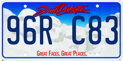 SD license plate 96RC83