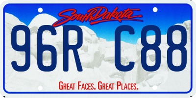 SD license plate 96RC88