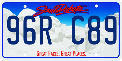 SD license plate 96RC89
