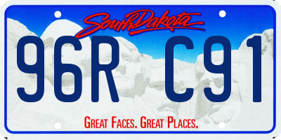 SD license plate 96RC91