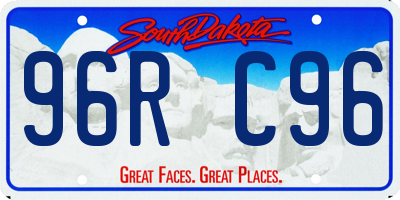 SD license plate 96RC96