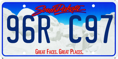 SD license plate 96RC97
