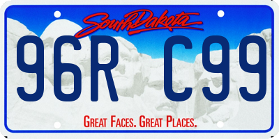 SD license plate 96RC99