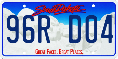 SD license plate 96RD04