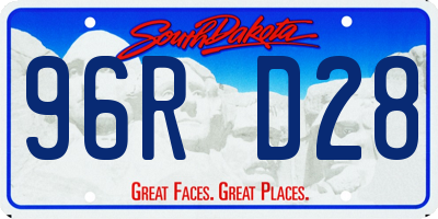 SD license plate 96RD28